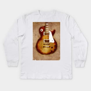 guitar music art #guitar #music Kids Long Sleeve T-Shirt